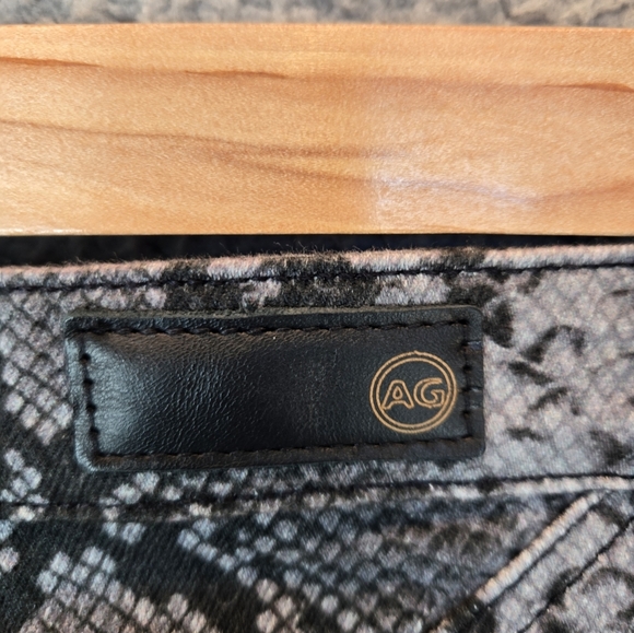 Adrianna Goldschmied Womens Midi Pencil Skirt Sz 25R Black-Gray Snake Print - Picture 13 of 15